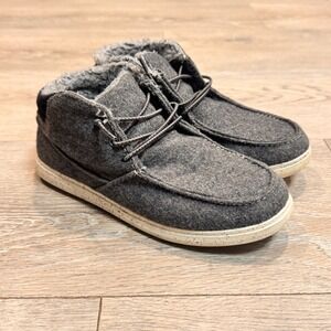 Falls Creek Boys Kids Auggie Gray Faux Fur Lined Chukka‎ Boots Size 3